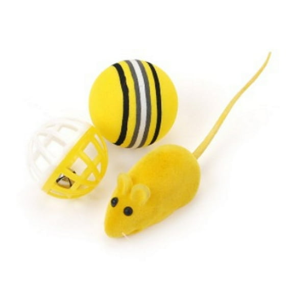 Juguetes 3pzas P/Gato Pawffy Pelota Raton Peluche Soft Sunny Sunny SP-3782