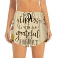 thumbnail image 2 of Fotbe Thanksgiving With A Grateful Heart Womens High Waist Running Shorts Athletic Workout Quick Dry Shorts for Women with Pockets Gym Yoga Summer Shorts-Large, 2 of 9