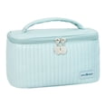 thumbnail image 2 of Injueey Bolsa de cosméticos compacta y portátil, amplia aplicación y apariencia elegante, bolsa de cosméticos para mujeres Almacenamiento y organización del hogar Azul claro, 2 of 6