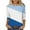 #H-Blue, variant on GuangCheng Womens Color Block Tops Casual Long Sleeve Tunic Round Neck Pullover Shirts Blouses