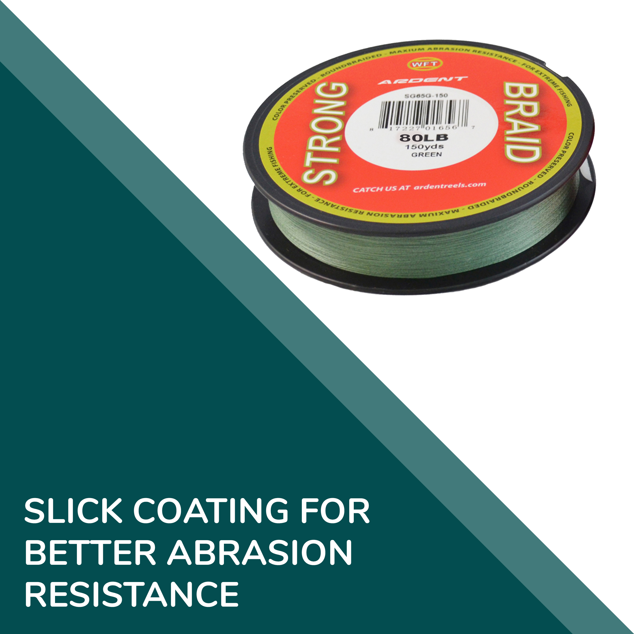Ardent Strong Braid Fishing Line - Green 80-150 Yard