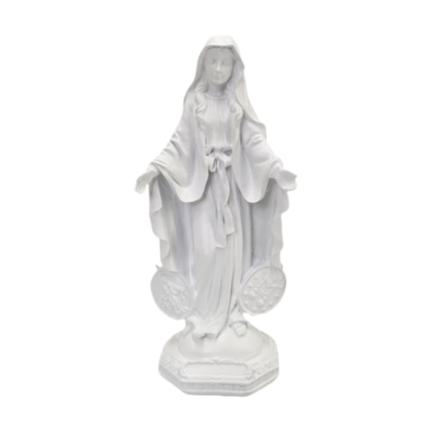Estatua religiosa de María, estatuilla de Madre María, escultura decorativa coleccionable para decoraciones de escritorio de estante para el hogar de
