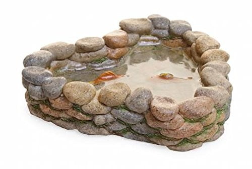 Miniature Dollhouse FAIRY GARDEN Accessories ~Small Gray Pond with "Water" ~ NEW 