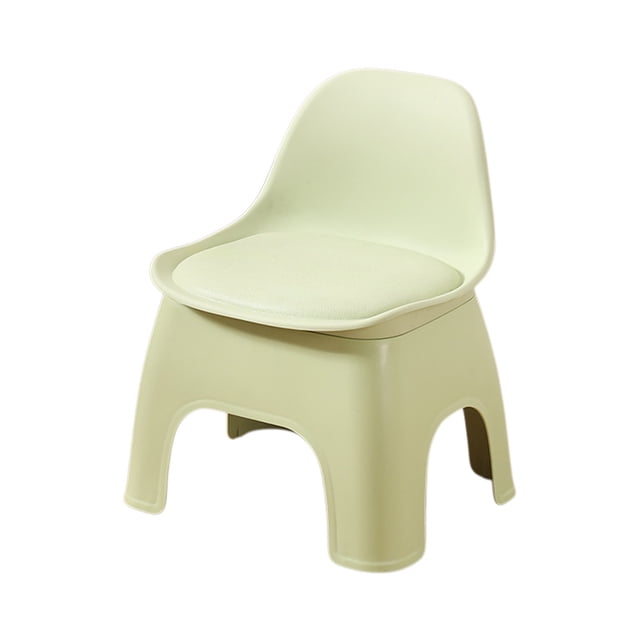 Btomtd Plastic Small Stool Thickened Household Chair Children Backrest Chair Sofa Coffee Table Short Stool Adult Living Room Stools, Green