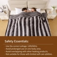 thumbnail image 3 of Bearhug Electric Blanket Full Size 77" x 84", 10 Heating Settings Heated Blanket, 1-12 Hour Auto Shut-Off, Faux Fur & Sherpa Dual-Sidedt, Machine Was, 3 of 7