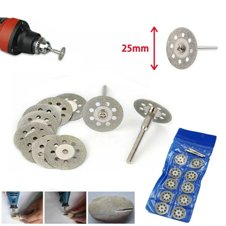 

10Pcs 25mm Diamond Cutting Off Disc Diamond Grinding Wheel Cutting Disc