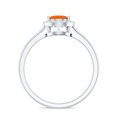 thumbnail image 2 of Rosec Jewels Teardrop Fire Opal Ring with Diamond for Women, 14K White Gold, US 4.50, 2 of 9