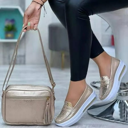 

Winter Savings Clearance! SuoKom Sneakers for Women Casual Print Daily Closed Toe Platform Sneakers Walk Running Work Sports Shoes Slip On Sneakers Women s Fashion Sneakers