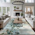 thumbnail image 3 of 5'x8' Area Rugs, Summer Eucalyptus Indoor Outdoor Area Rug for Living Room Bedroom, Spring Leaves Botanical Floral Washable Bathroom Rugs Kitchen Floor Carpet Mats Home Decor Aesthetic, 3 of 8