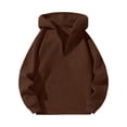 thumbnail image 2 of Quarter Zip Pullover Mens Hoodies Oversized 1/4 Zip Pullover Loungewear Sweatshirt for Men Long Sleeve Pullover Kangaroo Pocket Coffee S, 2 of 6