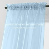Elegant Comfort 2-Piece Sheer Curtain Panel Set, 60 X 84, Light Blue ...