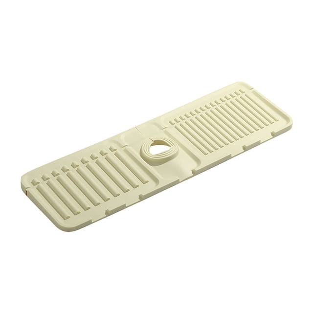 Silicone Faucet Guard Mat Kitchen Countertop Protector Slope Drying Rack for