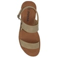 thumbnail image 3 of Soda Shoes Women Flat Sandals Buckle Ankle Double Straps Member-S Beige Taupe 9, 3 of 3