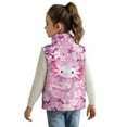 thumbnail image 3 of Pzuqiu Axolotl Sleeveless Vests Casual Clothes for Girls 4T Fashion Soft Zipper Winter Sleeveless Jacket with Pockets Lightweight Fall Winter Clothes for Outdoor Activities, 3 of 7
