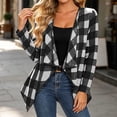 thumbnail image 5 of Mutghys Jacket for Women Plaid Long Sleeve Cardigans Home Daily Warm Comfy Fall Winter Trendy Outerwear S-2XL, 5 of 8