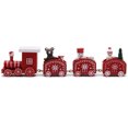 thumbnail image 1 of Decoración de tren de madera de Navidad de cuatro etapas, decoración de juguete de tren de Navidad de madera de Navidad decoración de ventana de regalo de dibujos animados para niños Zhivalor FLD-3572, 1 of 3