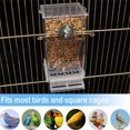 thumbnail image 7 of 1Pc No Mess Bird Cage Feeder,Automatic Parrot Seed Drinker,Feeder with Transparent Seed Food Container,Bird Feeder Water Dispenser,Cage Accessories for Small and Medium Parakeets, 7 of 7