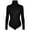 Mock Turtle Neck Black 1 PC, variant on Henley Bodysuit for Women Long Sleeve Tops Bodysuits Dressy Blouse Casual
