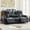 Black-Sofa, variant on 5-Piece Faux Leather Power Reclining Sofa Set with Adjustable Headrests, Wireless Charger, USB Ports, LED Lights, Black