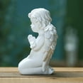 thumbnail image 3 of Kneeling Praying Pure White Angel with Wing Resin Garden Statue Memorial Resin Yard Figurine Garden Statue Gift, 3 of 3
