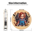 thumbnail image 3 of Qekee Chucky Print Compact Makeup Mirror Folding Mini Pocket Mirror Portable Hand Mirror Double-Sided 2 x 1x Magnification for Woman Girls-Round Shape, 3 of 9