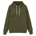 thumbnail image 5 of Oksale Men's Cat Dog Pouch Fleece Sweatshirts with Hood Pet Carrier Kangaroo Pouch Hoodies Loose Long Sleeve Winter Shirts Soft Warm Tops Army Green XL, 5 of 6