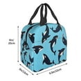 thumbnail image 4 of Orca Whale Insulated Lunch Bag For Women Men Reusable Lunch Box Tote Large Capacity Cooler Bag For Work Picnic Travel Beach 8.5x5In, 4 of 9