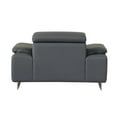 thumbnail image 3 of 31" Dark Grey Tasteful Leather Chair, 3 of 6