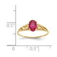 thumbnail image 3 of 14k Madi K Synthetic Ruby Ring in 14k Yellow Gold - Size 5, 3 of 3