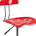 thumbnail image 3 of Vibrant Red and Chrome Swivel Task Chair with Tractor Seat, 3 of 9