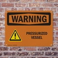thumbnail image 4 of (2 Pack) Pressurized Vessel With Symbol OSHA Warning Sign 18 Inch X 12 Inch Plastic Sign, Weather Resistant, UV Protected for Workplace, Business, and Construction Site, Made in the USA, 4 of 8