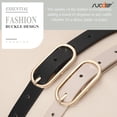 thumbnail image 6 of SUOSDEY Skinny Women Leather Belts Thin Casual Ladies Waist Belts for Jeans Dresses Pants, 6 of 7