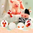 thumbnail image 4 of Juego de animales de granja de peluche Skylety de 10 pulgadas para niños, paquete de 5, 4 of 7