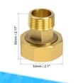 thumbnail image 3 of Uxcell G1-1/2 Female x G1 Male Thread 55mm Brass Pipe Fitting Hex Coupling, 3 of 5