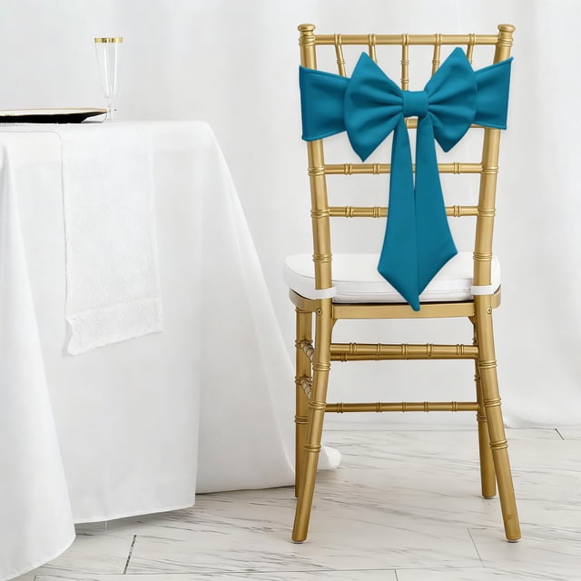 Uuiauoio Spandex Chair Sashes for Wedding Elastic Chair Bows Sashes Universal Decorative for Party Baby Shower Ceremony Reception Banquet Decorations