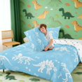 thumbnail image 4 of Erosebridal Dinosaur Skull Queen Comforter Set, Blue White Bedding Comforter Set, 4 of 6