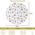 thumbnail image 3 of Pioneer Flower Floral Print Pattern Round Tablecloth 70"x70", Wrinkle Resistant Wipeable Table Cover for Kitchen Dining Room Picnic Patio and Party, 3 of 6