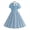 Blue, variant on IBTOM CASTLE Girls 1950s Vintage Polka Dot Strawberry Swing Dress with Pockets Kids Girls Dress 1950s Retro Dress Short Sleeve Ruffle Tea Party Dress Red