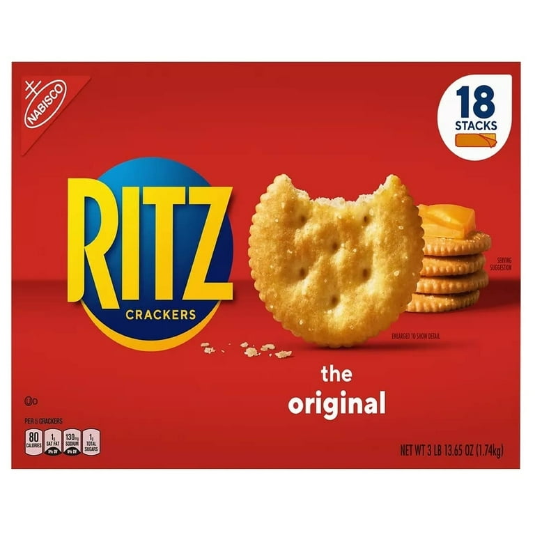 Nabisco Ritz Butter Style Crackers, 61.6 Ounce, 18 Pack - Walmart.com