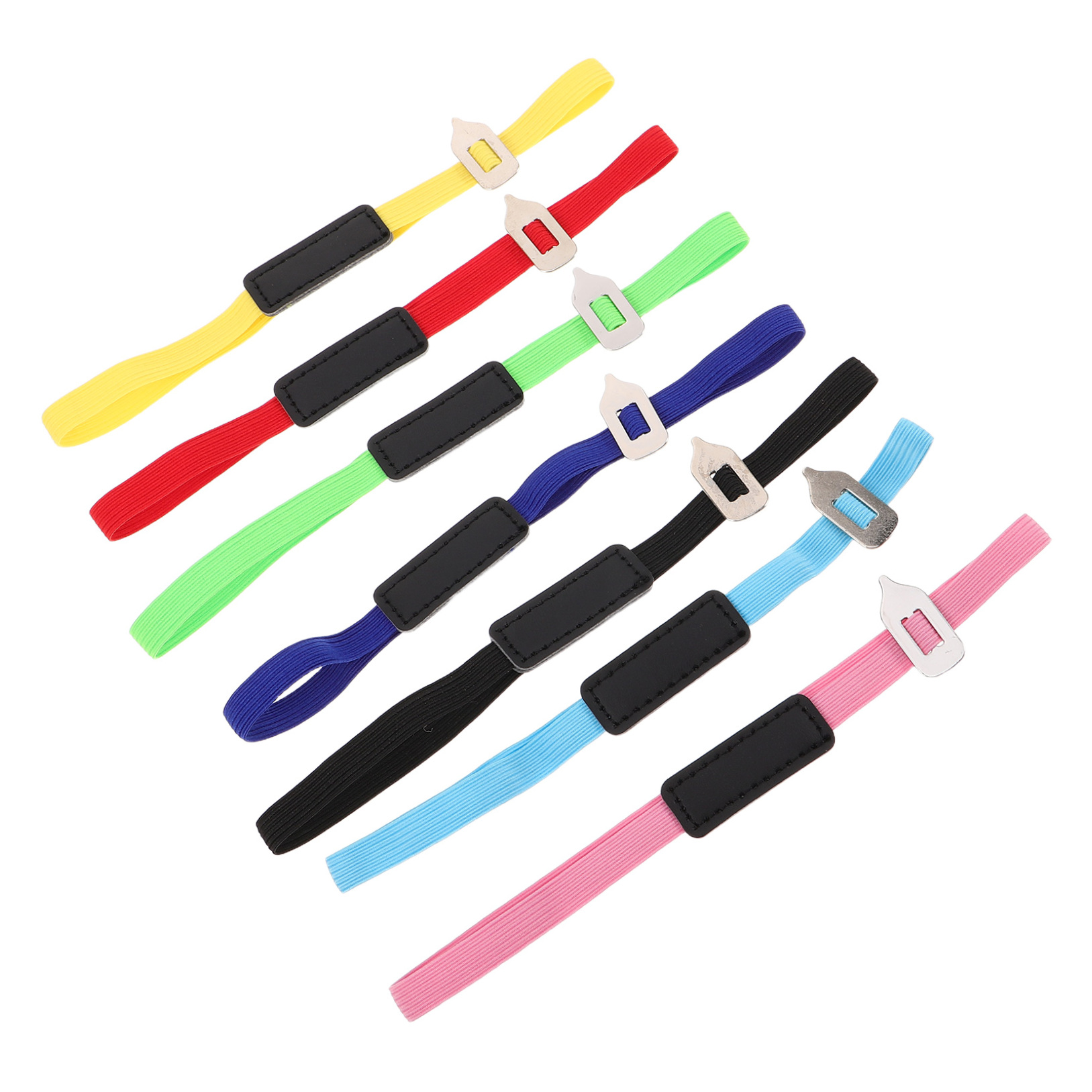 OUNONA 7-Piece Adjustable PU Elastic Bookmark Bands in Assorted Colors, Page Markers for Book and Readers