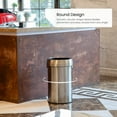thumbnail image 6 of Home Zone Living 16 Gallon Stainless Steel Open Top Trash Can with Round Design, Silver, 6 of 7