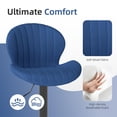 thumbnail image 3 of Taburetes de Bar Youhauchair de Terciopelo Ajustables Giratorios Azules Juego de 3, 3 of 8