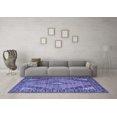 thumbnail image 3 of Ahgly Company Machine Washable Indoor Square Medallion Blue Traditional Area Rugs, 8' Square, 3 of 4