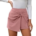 thumbnail image 2 of Lixiuxyad Womens Casual Shorts Women's High Waisted Shorts With Zipper Casual Summer Skort For Daily Wear Travel Comfortable Stretch Athletic Running Yoga,Pink XL, 2 of 6