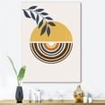 thumbnail image 2 of Designart ' Abstract Sun and Moon Leaves ' Modern Canvas Wall Art Print, 2 of 4