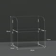 thumbnail image 4 of Acrylic Display Rack Stand Risers Shelf Jewelry Cars Toy Plush Doll Holders 20cmx10cmx20cm 2Tier, 4 of 9
