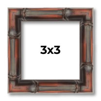 3x3 IN Frame Brown Bamboo with Dark Coffee/Walnut Finish | Solid Wood Picture Frame Width 0.75