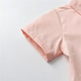 thumbnail image 5 of JUMESG Boys Button Down Shirt Short Sleeve Little & Big Boys Solid Color Short Sleeve Button Down Shirt With Pockets (Pink,5-6 Years), 5 of 7