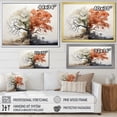 thumbnail image 4 of Designart "Duality Coral and White Tree" Floral Floater Framed Canvas Art Print, 4 of 7