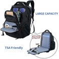 thumbnail image 3 of Mochila de viaje para portátil VANKEAN de 17,3", resistente al agua, negra, 3 of 8